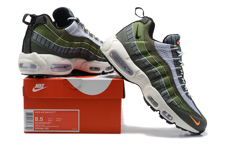 New Nike Air Max 95 Army Green Blue Orange Shoes